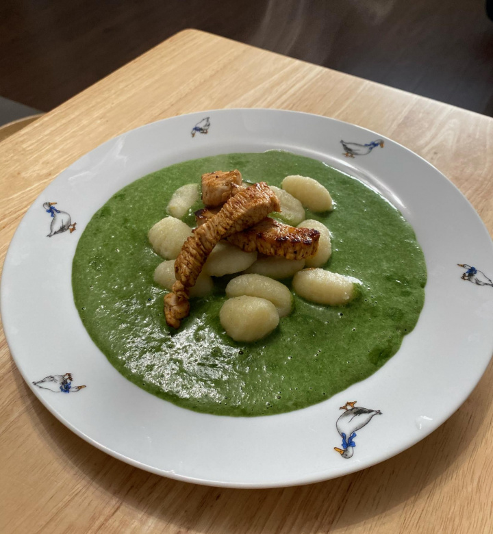 Gnocchi so špenátom a morčacím mäsom